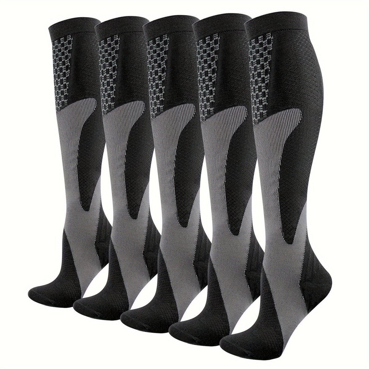 5 Pairs Compression Knee High Socks